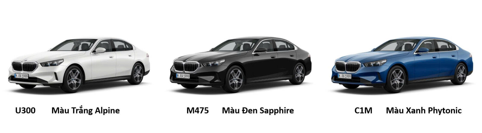 Màu ngoại thất xe BMW 5 Series hoàn toàn mới 2025
